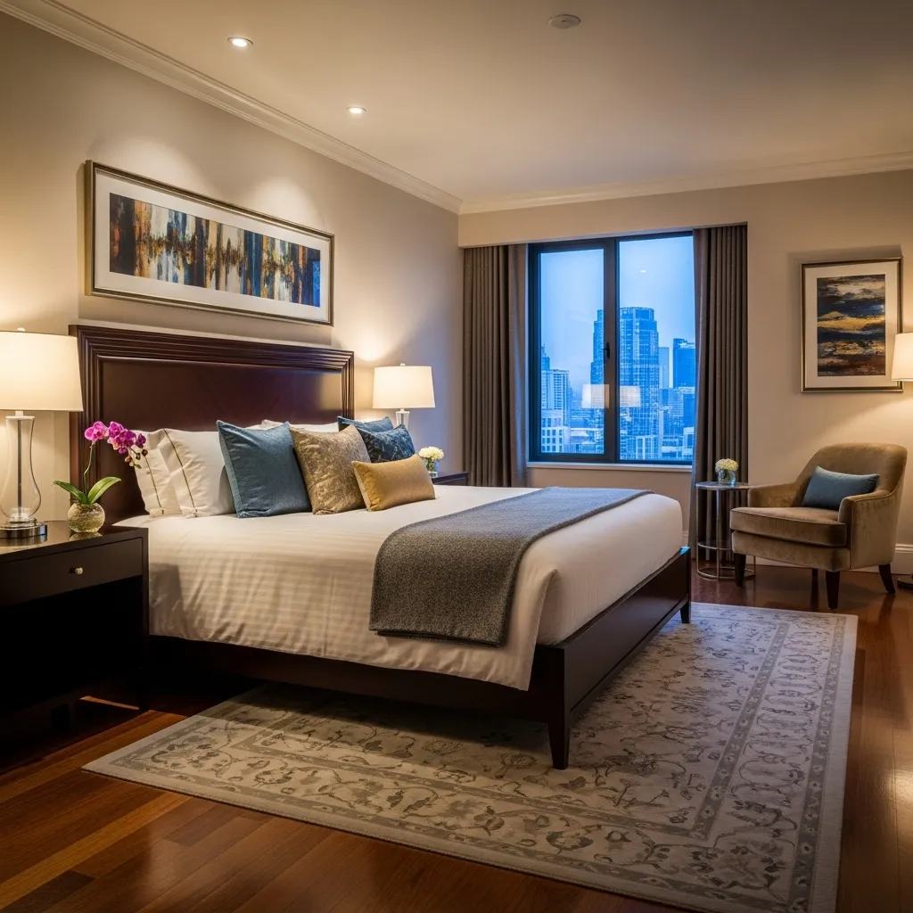 Habitación de hotel decorada